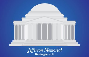 Jefferson Memorial, ayrıntılı vektör çizim