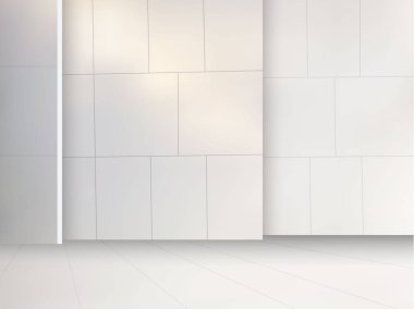 Beyaz duvar binada. Vektör çizim