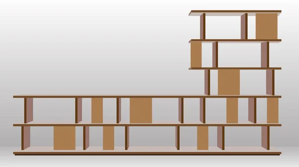 Lege plank meubilair voor woonkamer — Stockvector