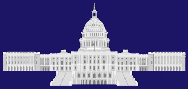 Amerika Birleşik Devletleri Capital Hill - detaylı vektör çizim
