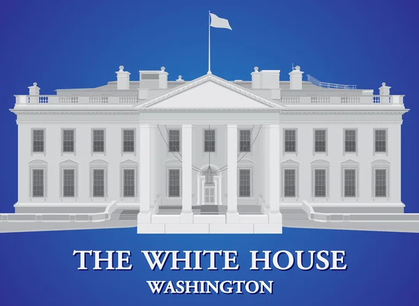 Casa Blanca ilustración vectorial detallada — Archivo Imágenes Vectoriales