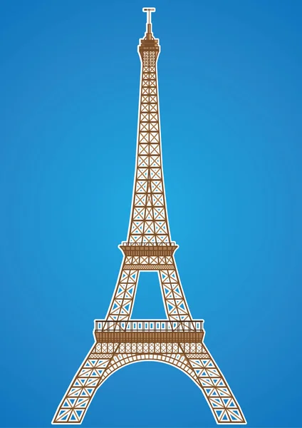Eifel Tower Vector Ilustração — Vetor de Stock