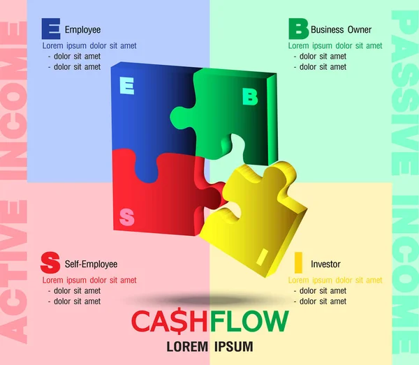 Cashflow-Konzept. Vektorillustration — Stockvektor