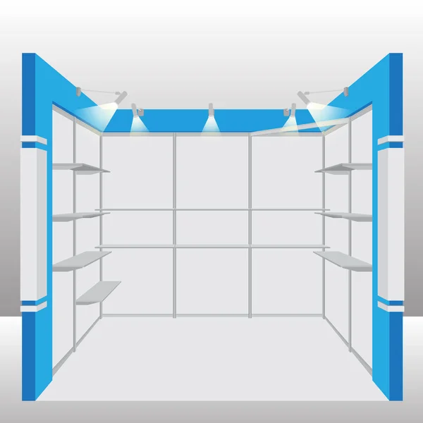 Empty Booth Exhibition. Vector Illustration — Stock Vector