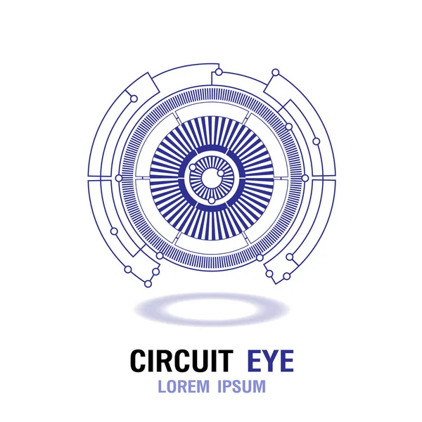 Digital Circuit symbool oogpictogram, vectorillustratie. — Stockvector