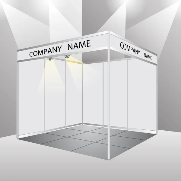 Boş Booth Sergisi. Vektör çizim