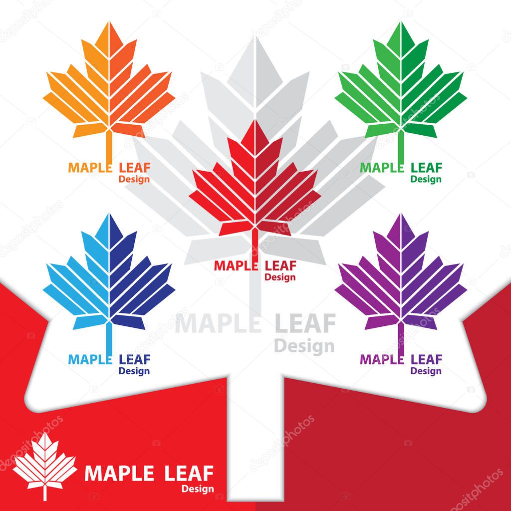 Maple leaf logo template design elements. vector illustration