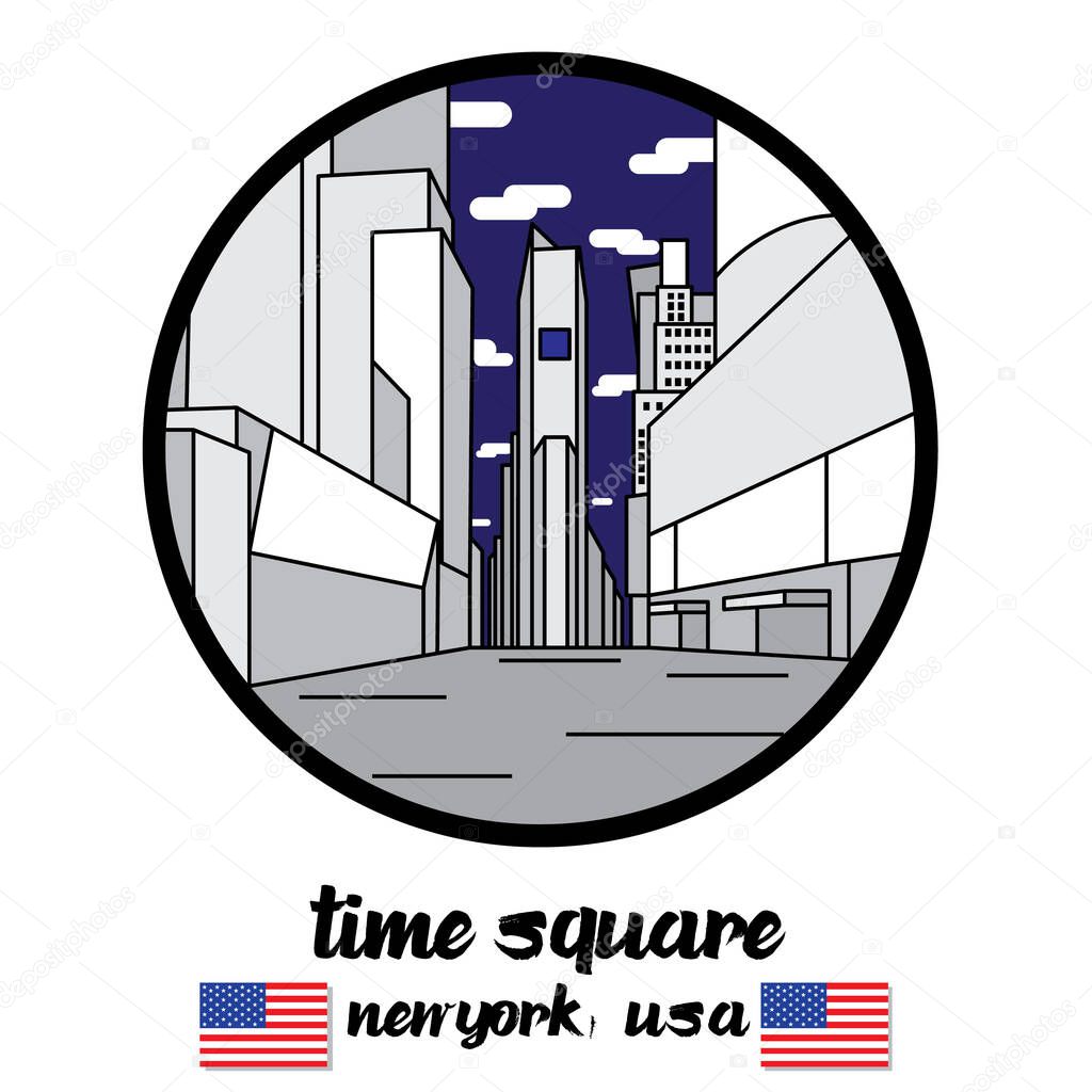 Circle Icon time square. sign symbol.vector illustration