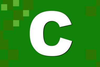 Yeşil bckground ile ilk C