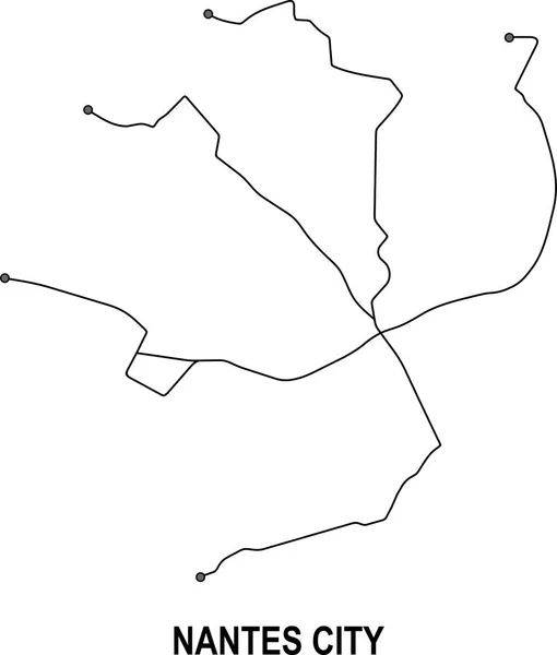 Vector map Nantes France