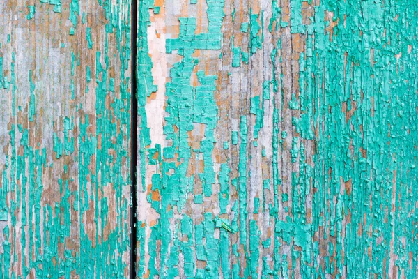 Texture de fond rétro en bois avec des restes de vieille peinture verte avec espace pour le texte — Photo