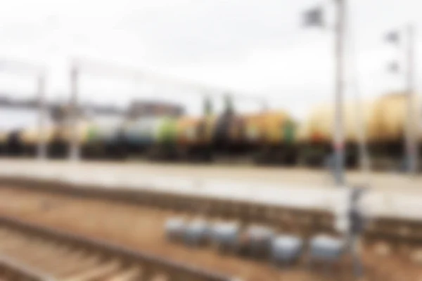 Um fundo abstrato difuso pode ser uma ilustração de um artigo sobre transporte de mercadorias e tráfego ferroviário. — Fotografia de Stock