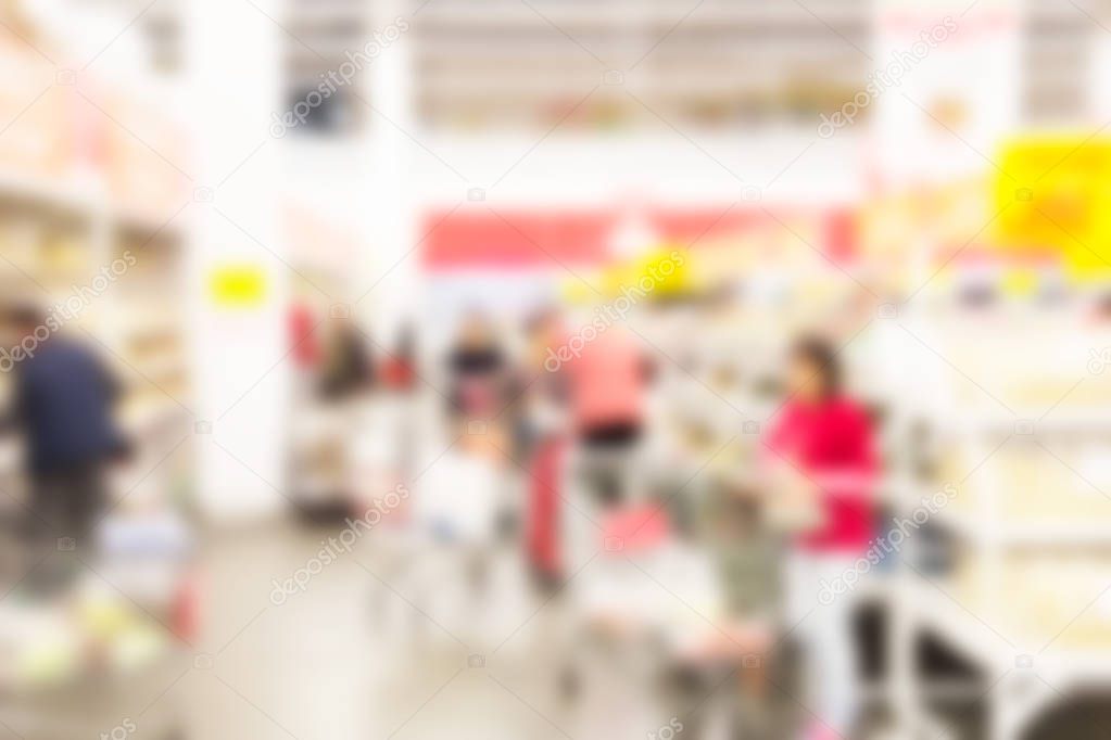 Blurred abstract background can be an illustration to the article about shopping malls and supermarkets