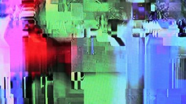 glitches, dijital müdahale ve bozulma Lcd Tv ekranında