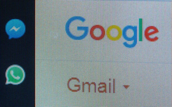 Adigeföld Oroszország 2018 Január Logók Google Google Mail Alkalmazás Ikonok — Stock Fotó