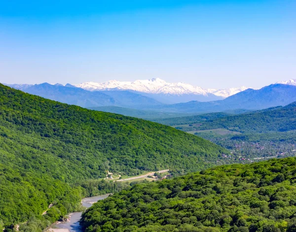 Summer Landscape Mountains Hills Caucasus — Stock Photo, Image