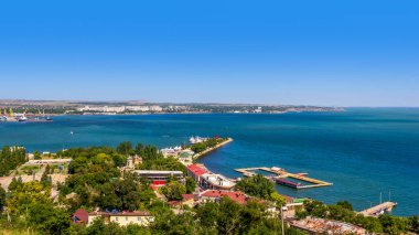 Kerch ve Karadeniz 'deki Mithridates Dağı' ndan görüntü