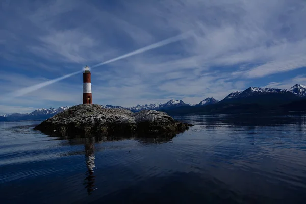 Beagle kanalı yakınındaki Ushuaia içinde deniz feneri Les eclaireurs 