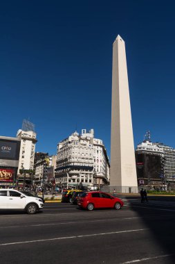 Obelisk in the center of Buenos Aires clipart