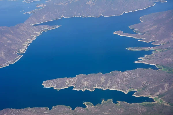 Cabra laghetto recintato vicino a Salta, vista aerea — Foto Stock