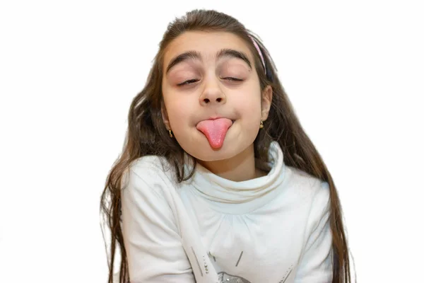 Portret młodej dziewczyny z ustnika — Zdjęcie stockowe
