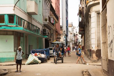 eski bir şehrin Havana street (Küba görünümü)