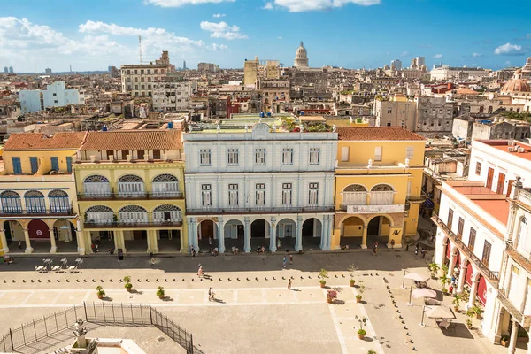 Staré náměstí Havana z ptačí perspektivy — Stock fotografie