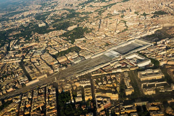 Vista aérea de la estación de Termini en el centro de Roma — Foto de Stock