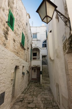 Cisternino 'nun tarihi merkezinde (İtalya)