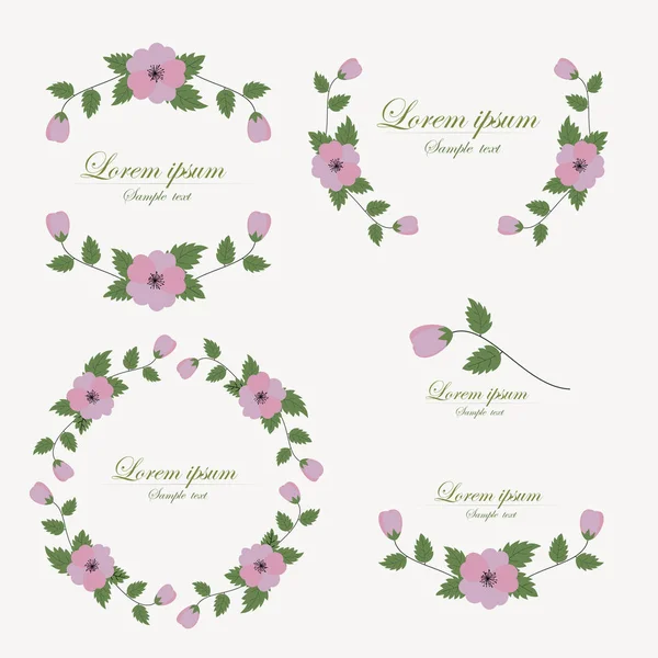 Set di elementi di design fiori . — Foto Stock