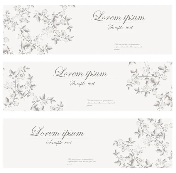 Floral banners retro style. — Stock Photo, Image