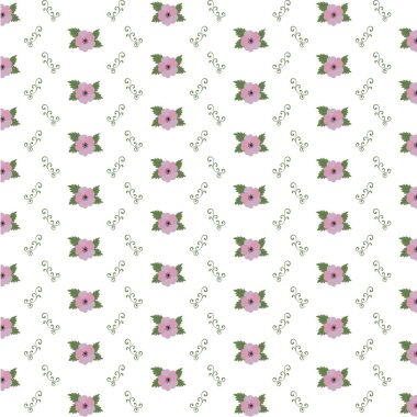 Retro çiçek desenli çiçekli