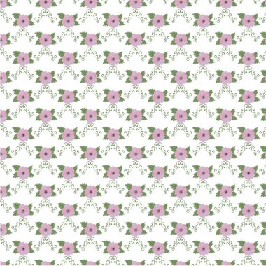 Retro çiçek desenli çiçekli