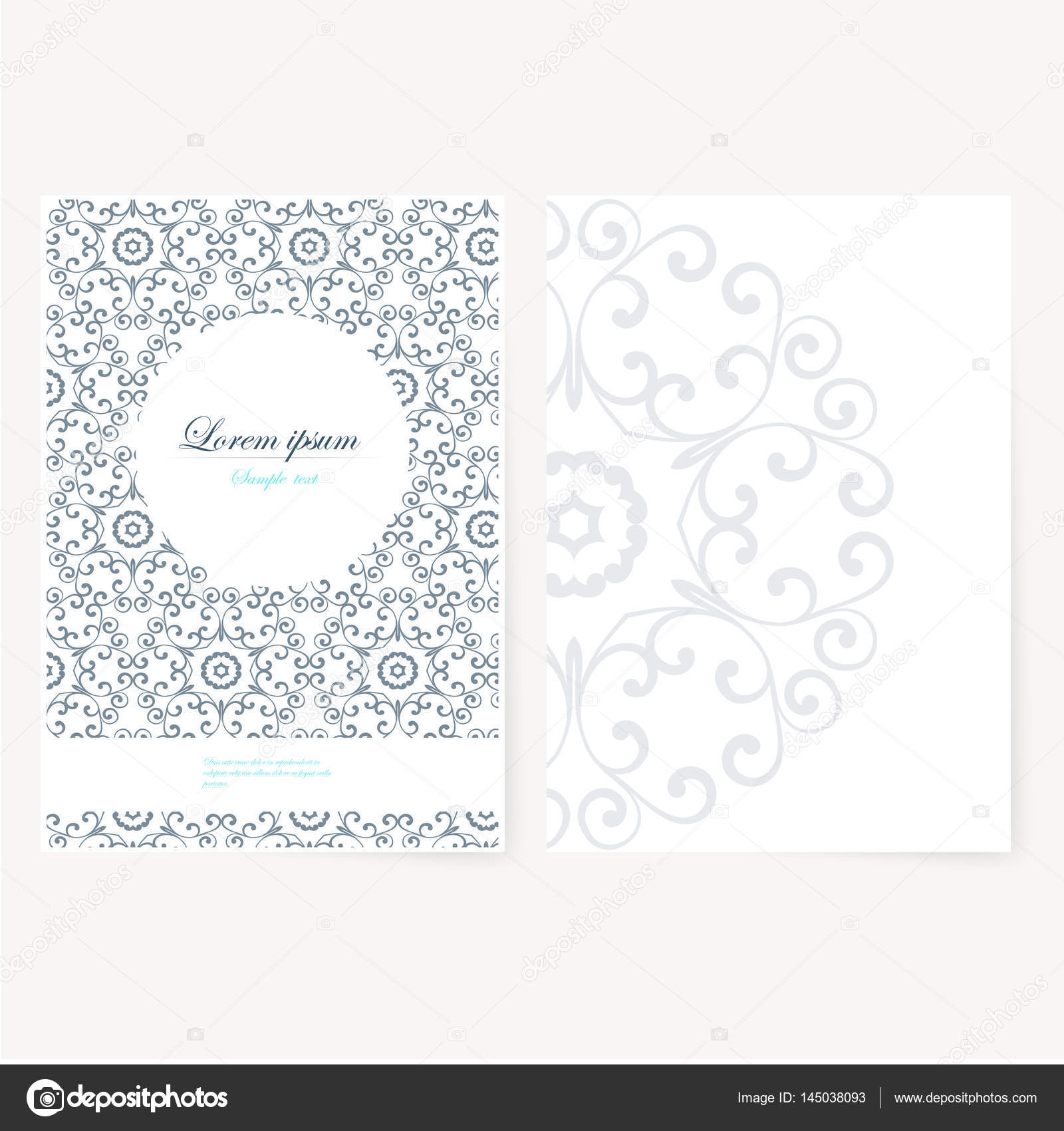 Decorative sheet of paper with oriental design Stock Photo by ©klyaksun