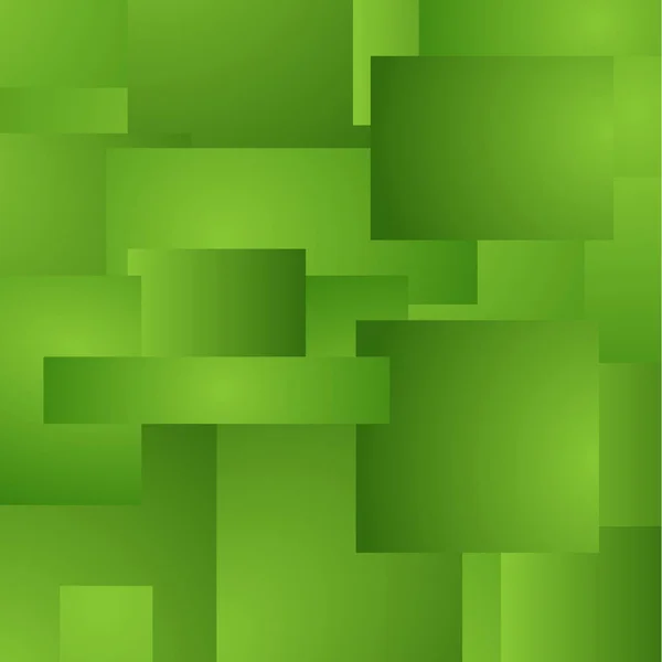 Abstrakter Hintergrund mit grünen geschichteten Rechtecken — Stockfoto
