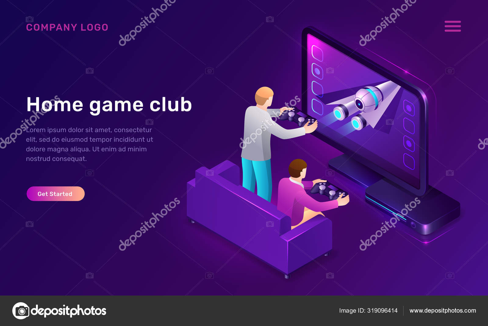 Home game club isometric concept Stock Vector Image by ©klyaksun #319096414