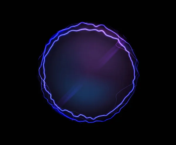 Realistischer elektrischer Kreis oder abstrakte Plasmarunde — Stockvektor