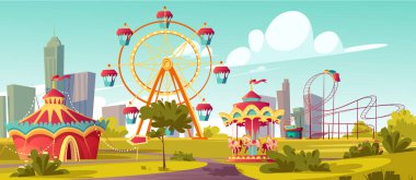 Eğlence parkı, karnaval ya da karikatür festivali