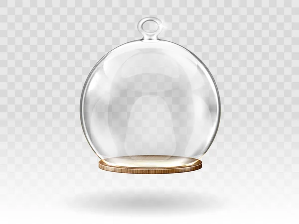 Boules de Noël en verre, dôme suspendu pour la décoration — Image vectorielle