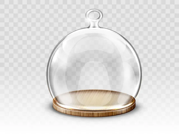 Скляні різдвяні кульки, висячий купол для прикраси — стоковий вектор