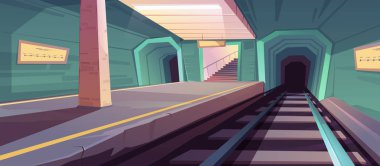 Metro istasyonu, boş metro platformu