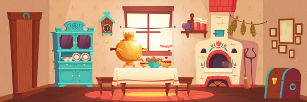 Eski Rus mutfağı, kırsal ev.