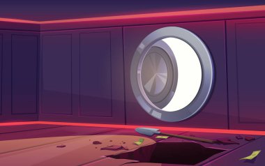 Banka kasasındaki soygunun vektör illüstrasyonu