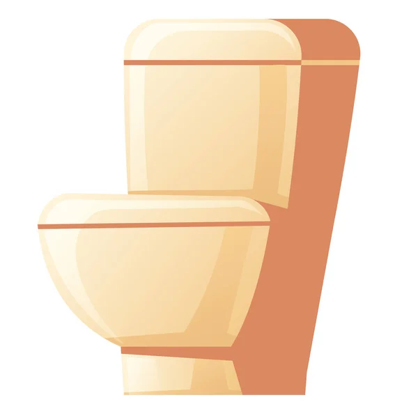 Vector cartoon ceramic toilet bowl — 스톡 벡터