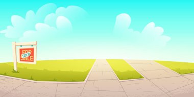 Satılmış tabelaları olan boş doğa mekanı.