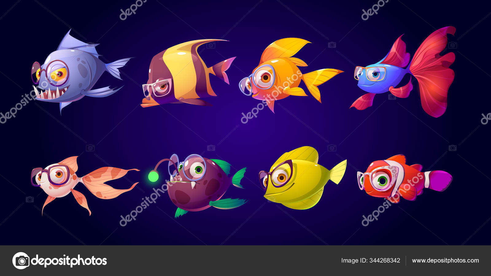 Cute fish in glasses in kid ophthalmologist clinic Stock Vector Image by ©klyaksun #344268342 Cute fish in glasses in kid ophthalmologist clinic Stock Vector Image by ©klyaksun #344268342