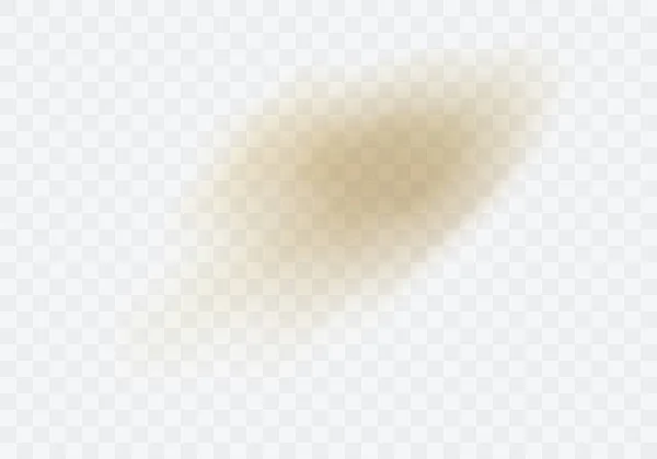 Tempête de sable du désert, nuage brun poussiéreux sur transparent — Image vectorielle