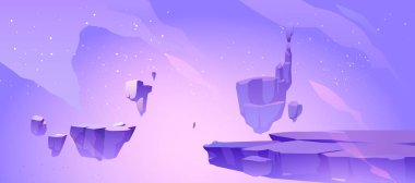 Yabancı gezegen manzaralı uzay arkaplanı