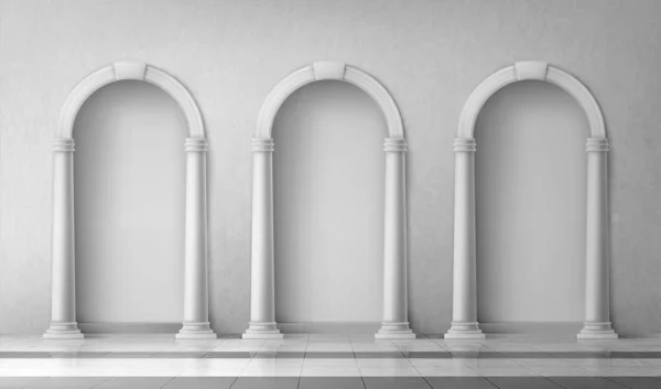 Archi con colonne a muro, cancelli con colonne — Vettoriale Stock