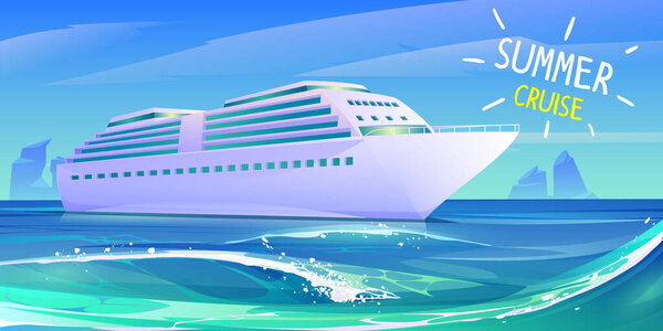 Summer luxury vacation on cruise ship